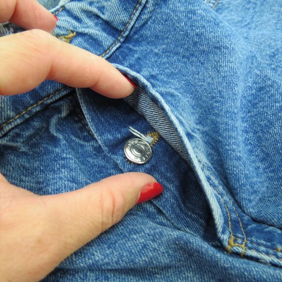 ASOS DESIGN Maternity Women's Medium Wash Denim Baggy Boyfriend Jeans 16 - Picture 7 of 9